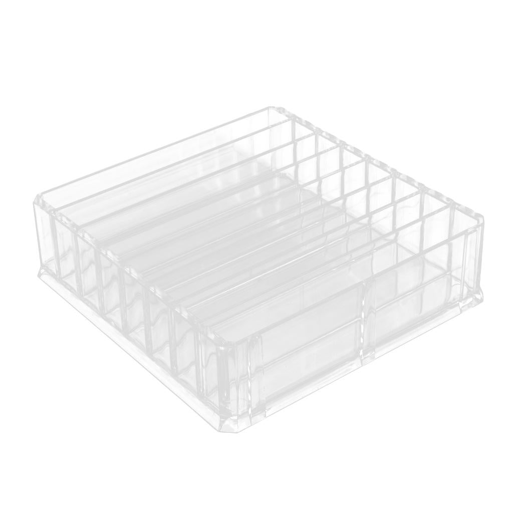 8 Slots Clear Makeup Cosmetic Display Storage Box Table Organizer Detachable