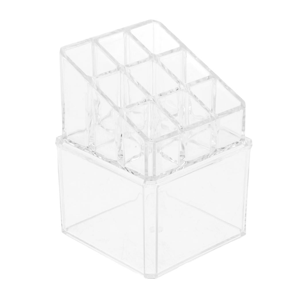 Clear Acrylic Cotton Swab Cosmetic Makeup Case Storage Holder Box B