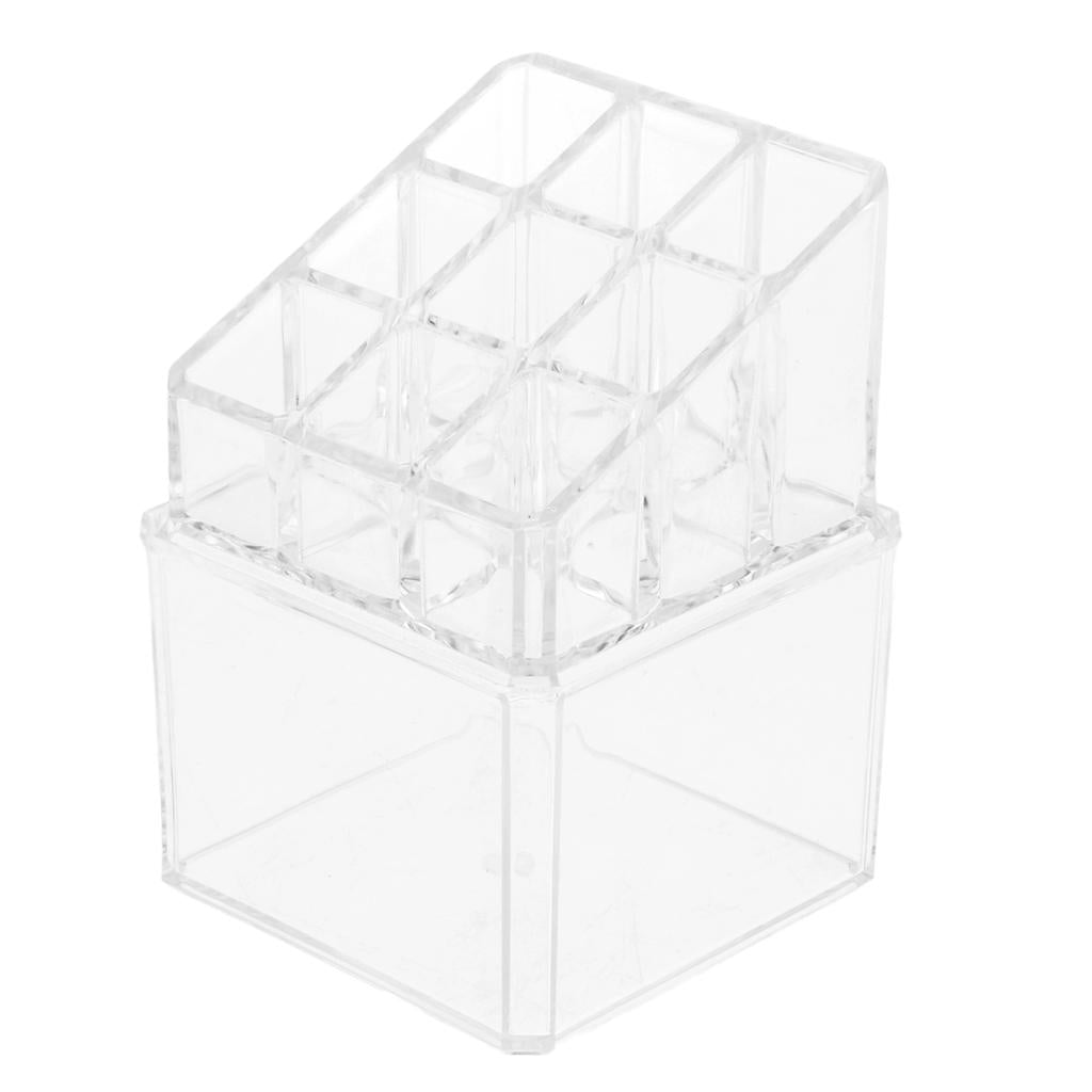 Clear Acrylic Cotton Swab Cosmetic Makeup Case Storage Holder Box B