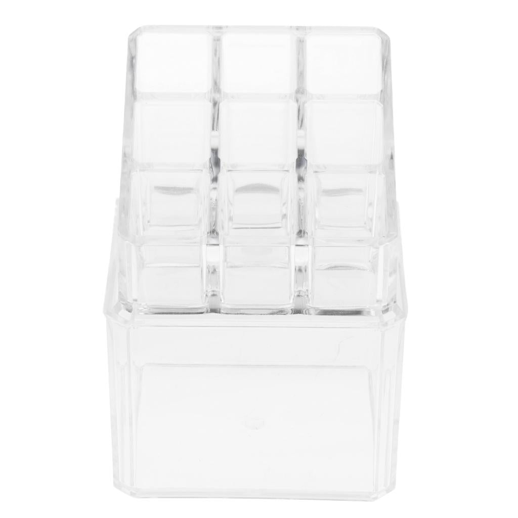 Clear Acrylic Cotton Swab Cosmetic Makeup Case Storage Holder Box B