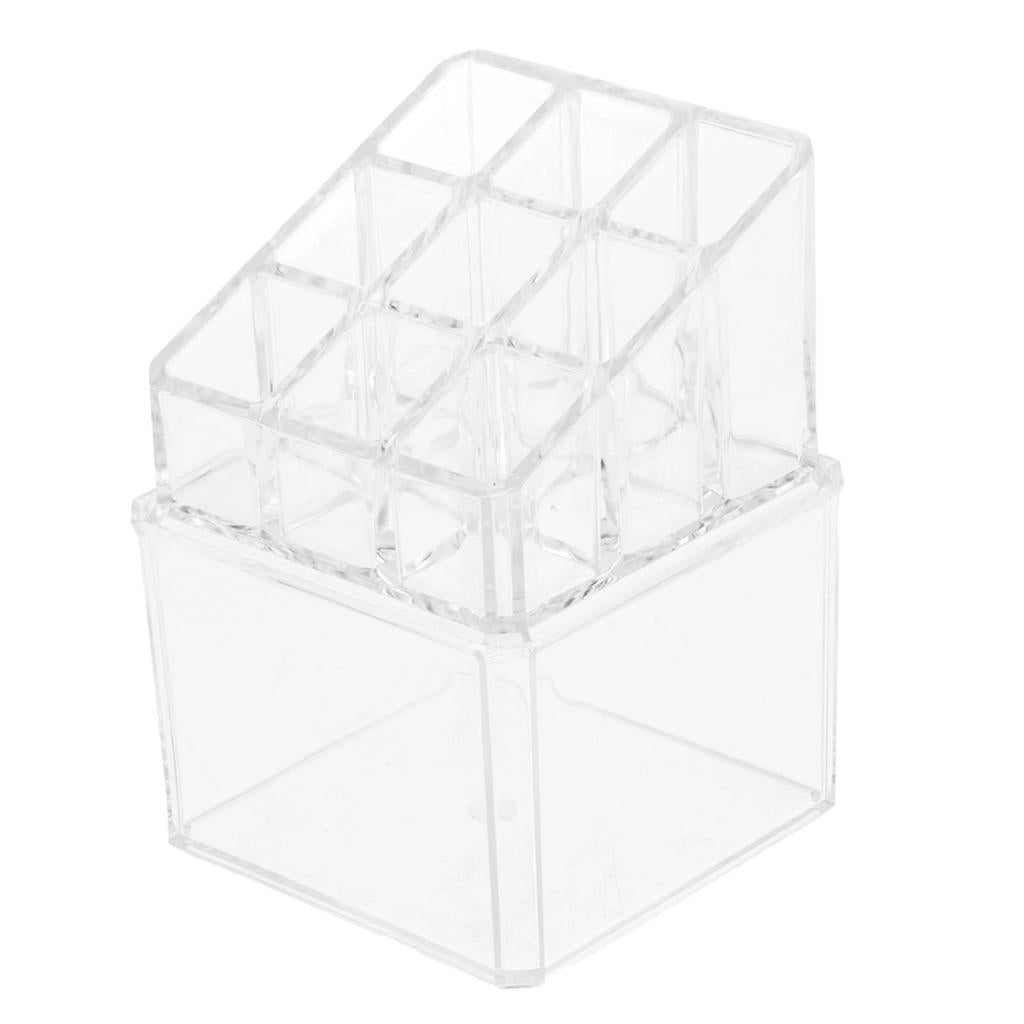 Clear Acrylic Cotton Swab Cosmetic Makeup Case Storage Holder Box B