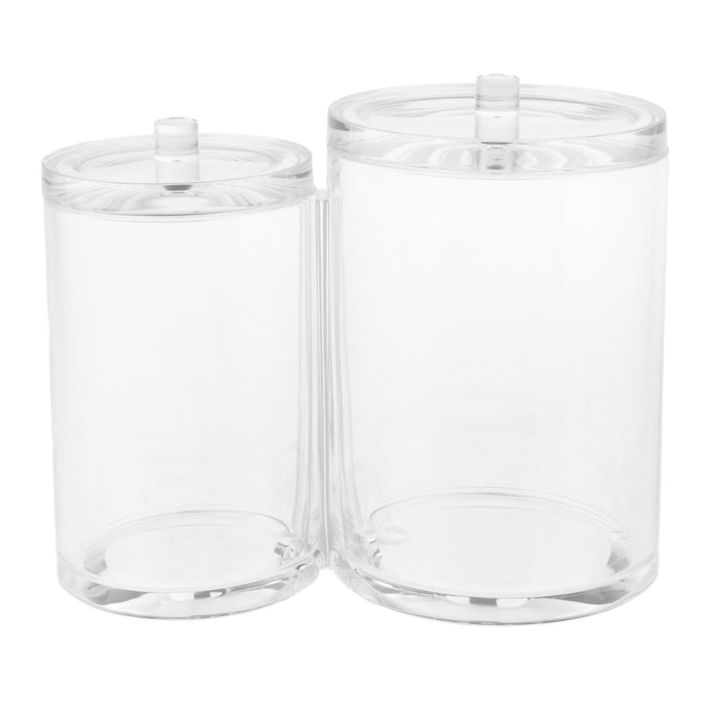 Clear Acrylic Cotton Swab Cosmetic Makeup Case Storage Holder Box E