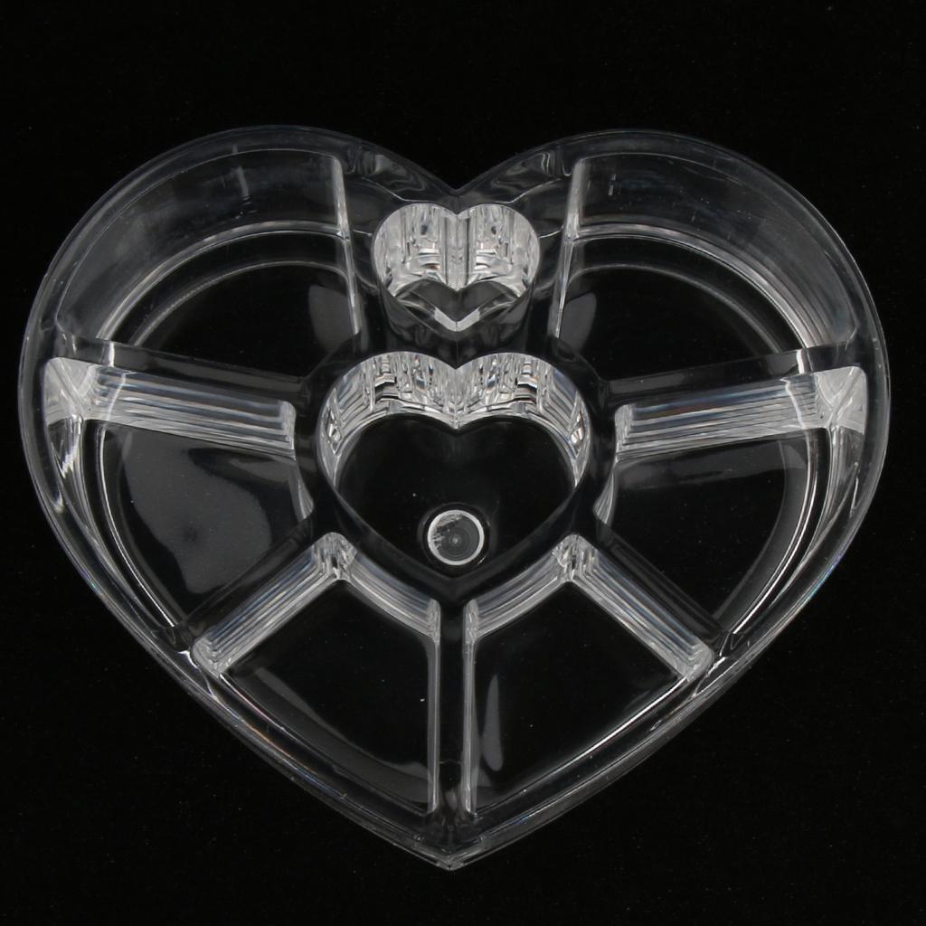 Multi-use Clear Acrylic Makeup Organizer Lipstick Holder Heart Shape