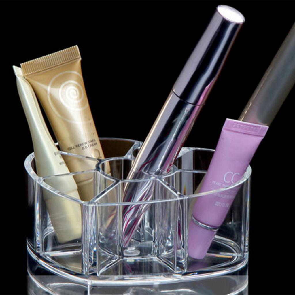 Multi-use Clear Acrylic Makeup Organizer Lipstick Holder Heart Shape