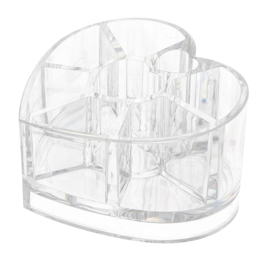 Multi-use Clear Acrylic Makeup Organizer Lipstick Holder Heart Shape