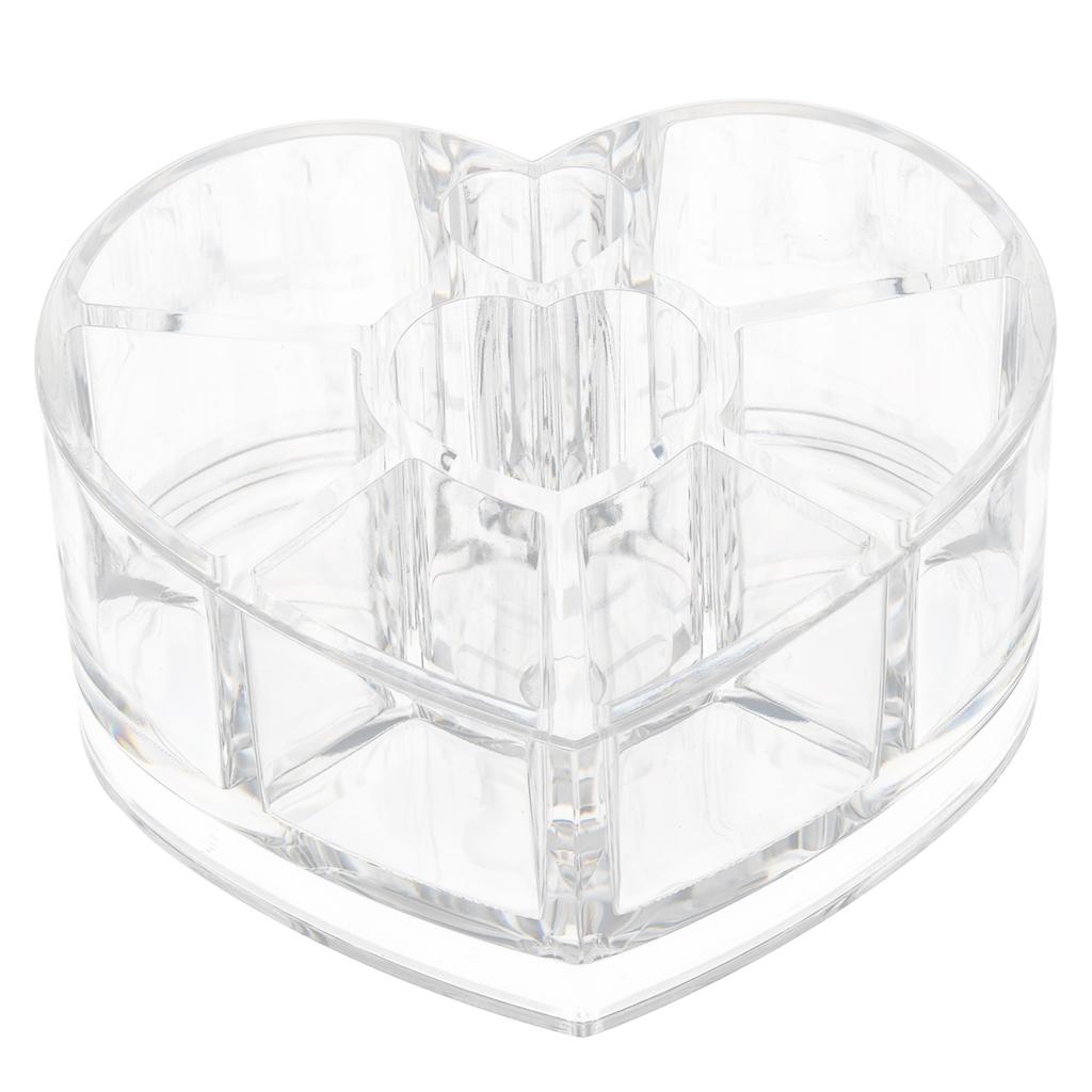 Multi-use Clear Acrylic Makeup Organizer Lipstick Holder Heart Shape