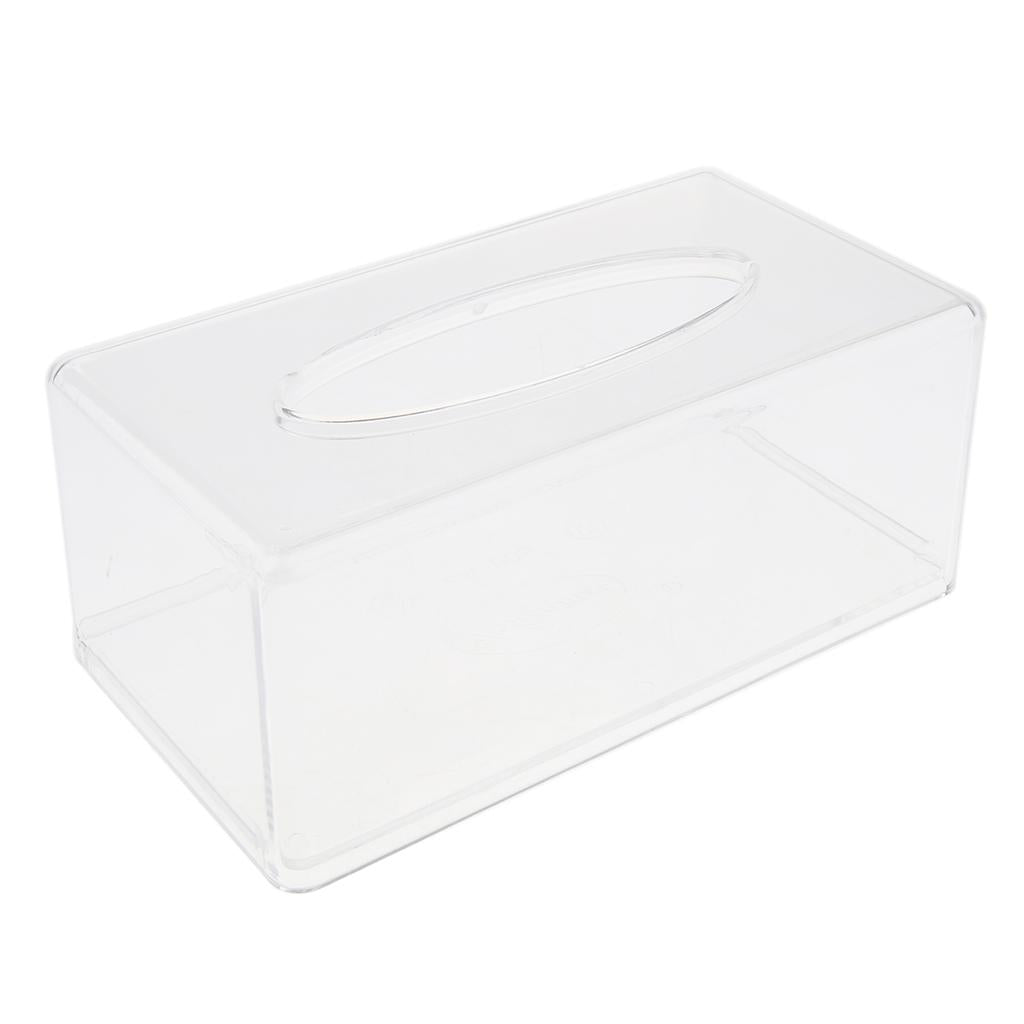 Acrylic Clear Tissue Case Facial Paper Towel Dispenser Box 212x115x88mm