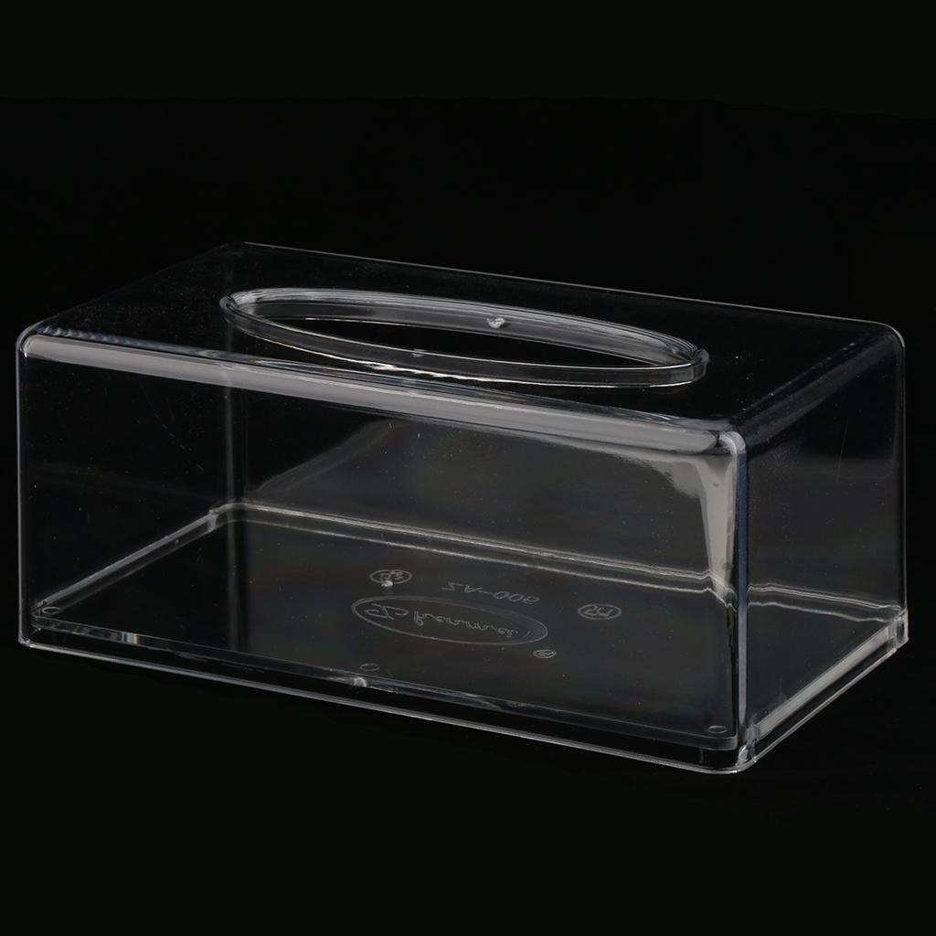 Acrylic Clear Tissue Case Facial Paper Towel Dispenser Box 212x115x88mm