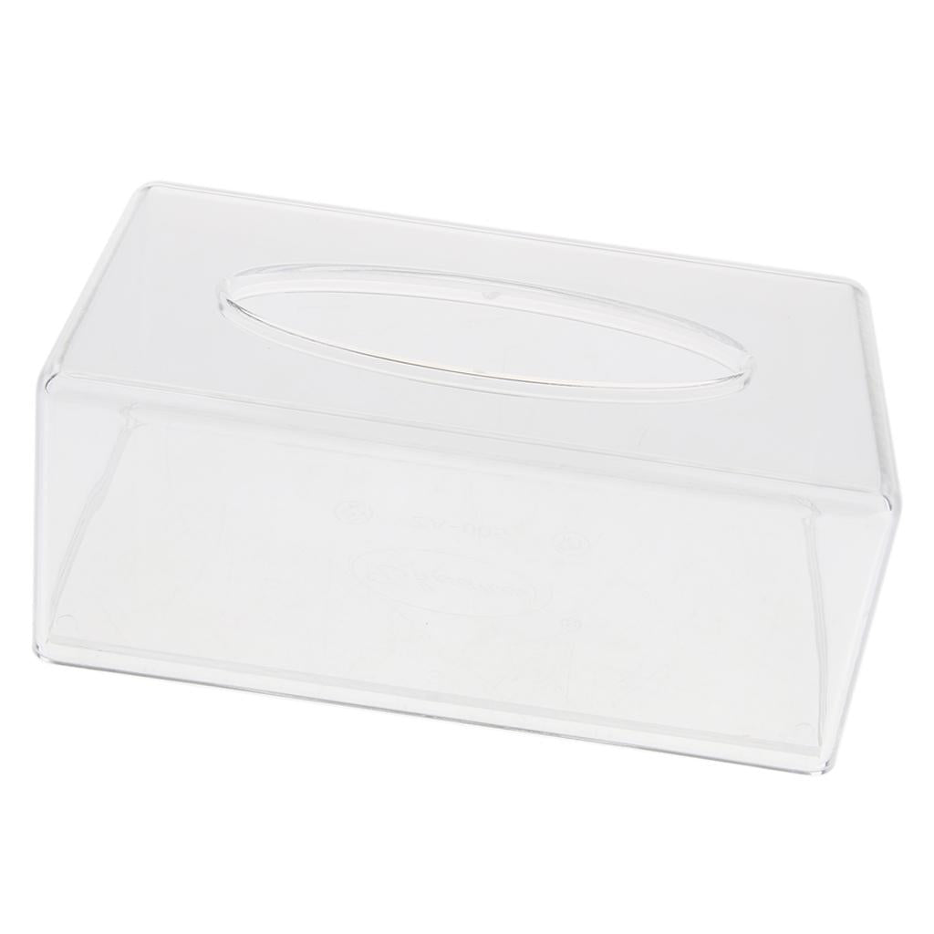 Acrylic Clear Tissue Case Facial Paper Towel Dispenser Box 212x115x88mm