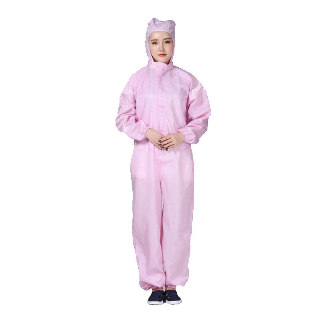 Anti-static Protective Coverall Safety Work Wear Clothing Pink L