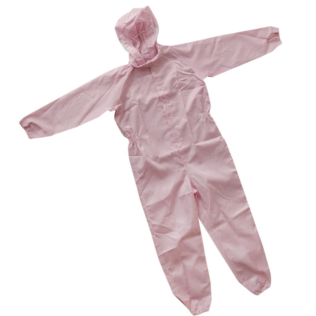 Anti-static Protective Coverall Safety Work Wear Clothing Pink L