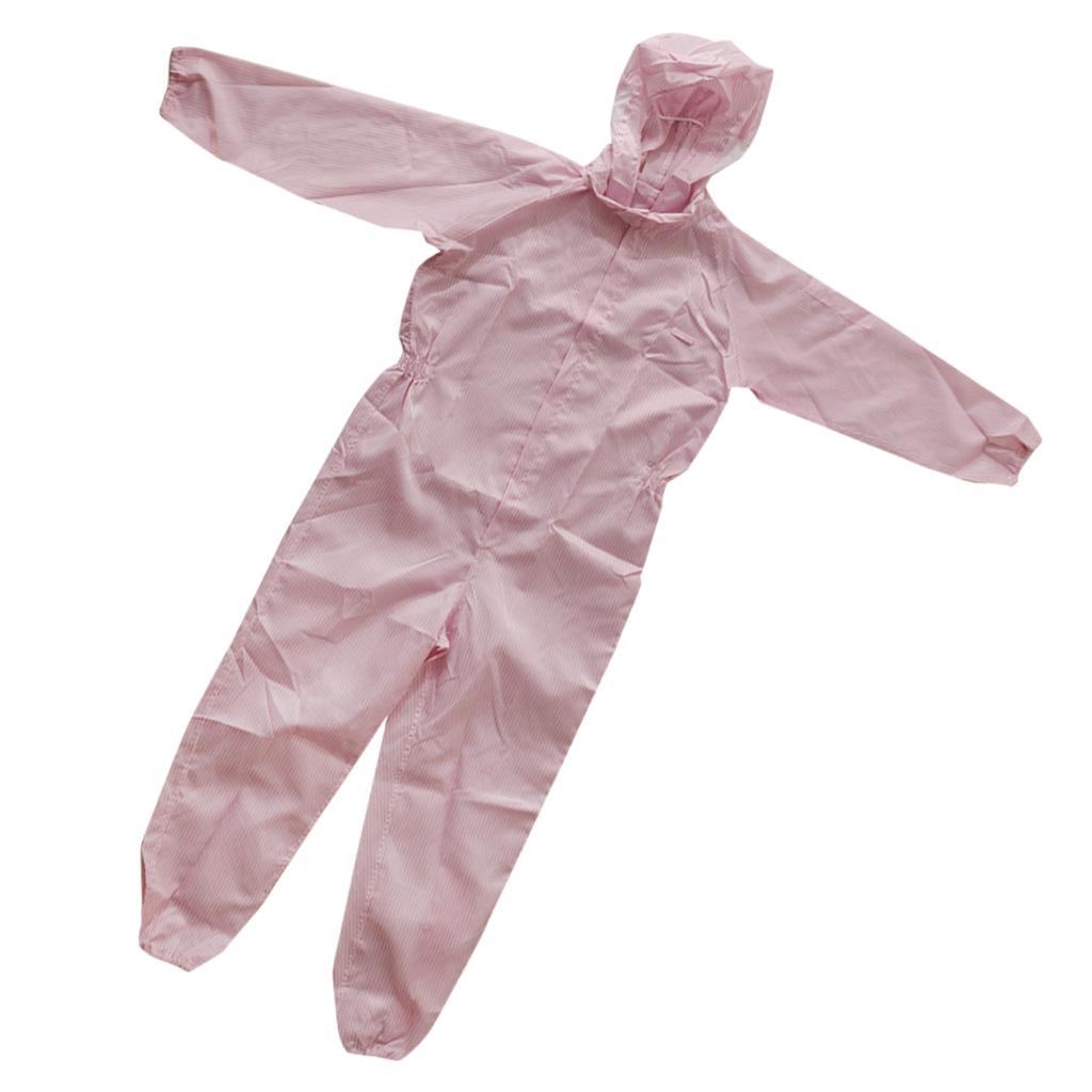 Anti-static Protective Coverall Safety Work Wear Clothing Pink L