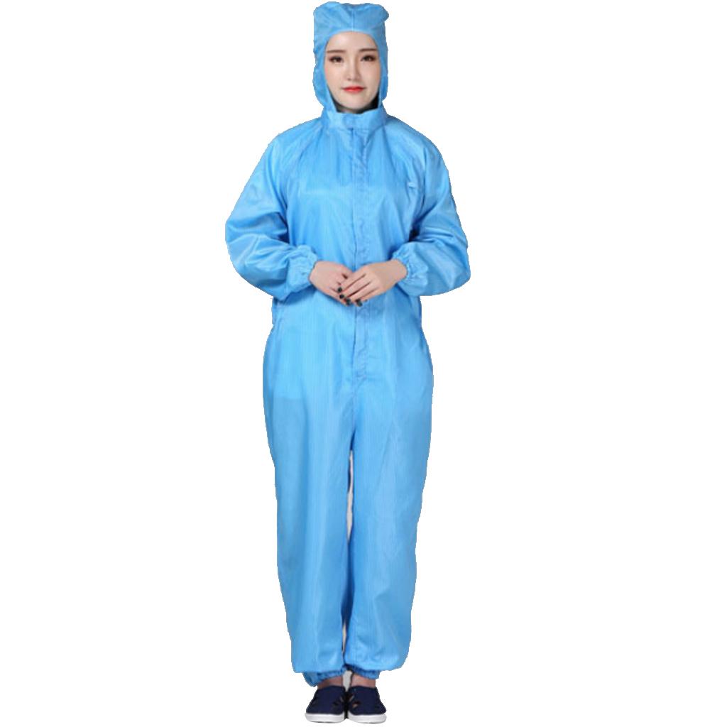 Anti-static Protective Coverall Safety Work Wear Clothing Blue XL