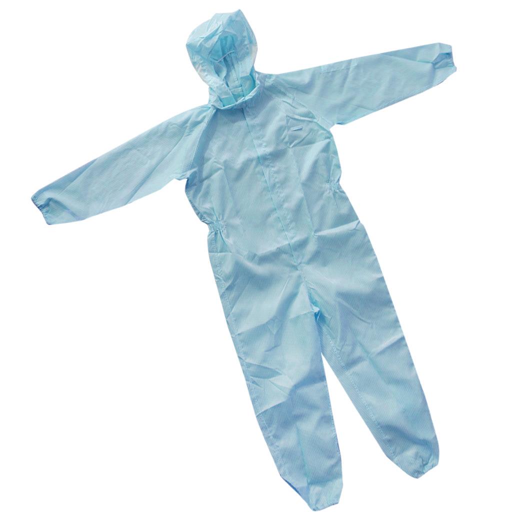 Anti-static Protective Coverall Safety Work Wear Clothing Blue XL