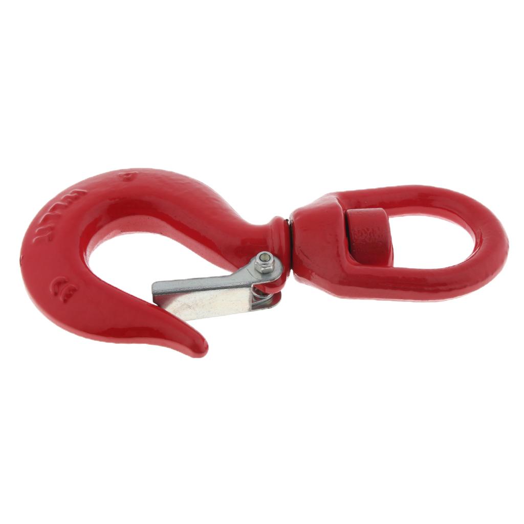 1 Ton Alloy Steel Eye Hook To Swivel with Safety Catch Lifting Hook