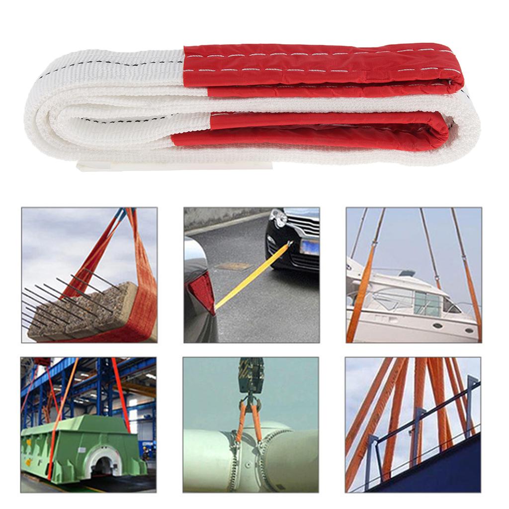 Double PLY Cover Endless Round Polyster Lifting Slings Tow Strap 1Ton 4meter