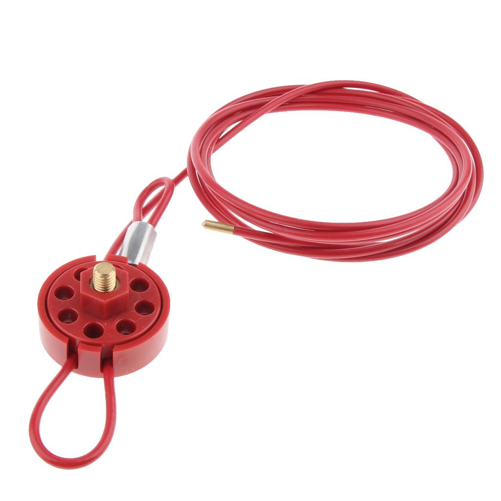 Adjustable Lockout Cable LOTO lockout tagout Electrical Safety Device 2m