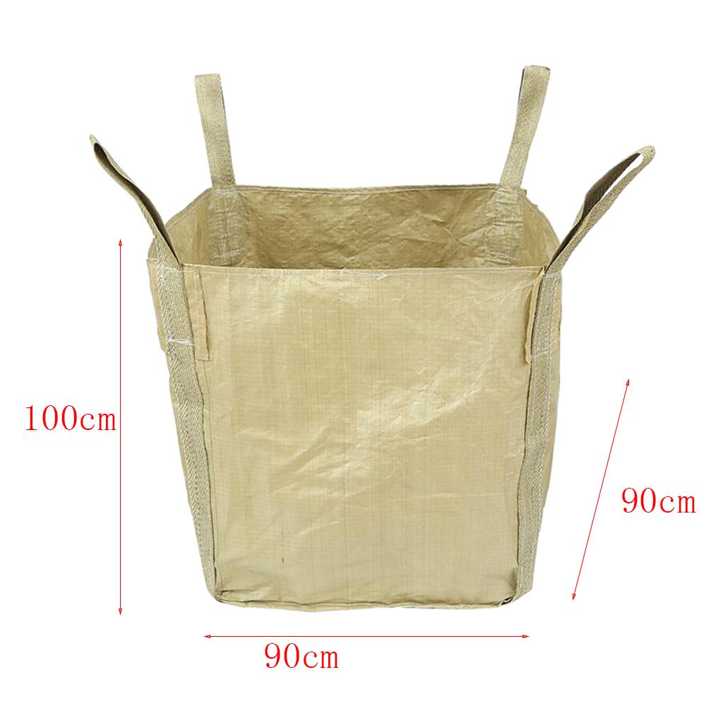 1.5t FIBC Bulk Bag Super Sack Waste Storage 3.0x3.0x3.6' w/ 4 Handles