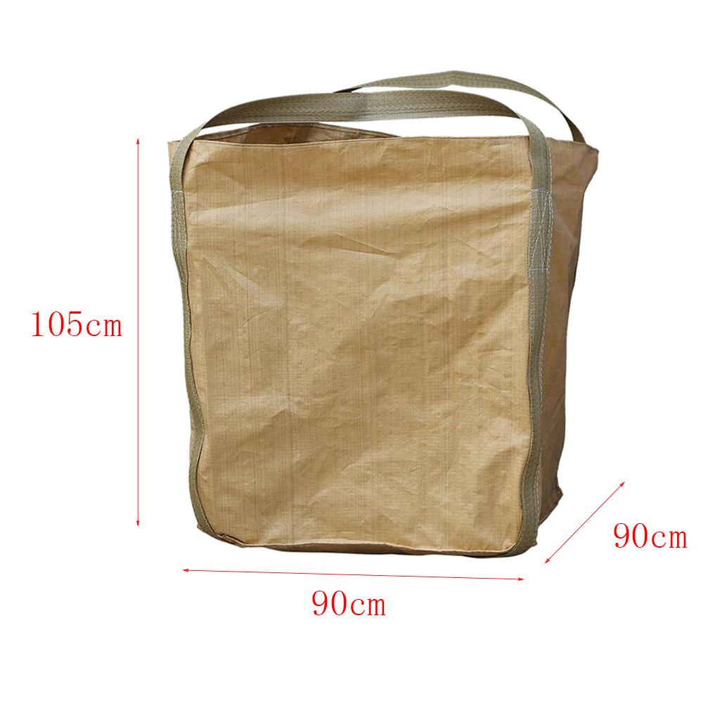 2t FIBC Bulk Bag Super Sack Storage 3.3x3.3x3.9' w/ Duffle Top & 2 Handle