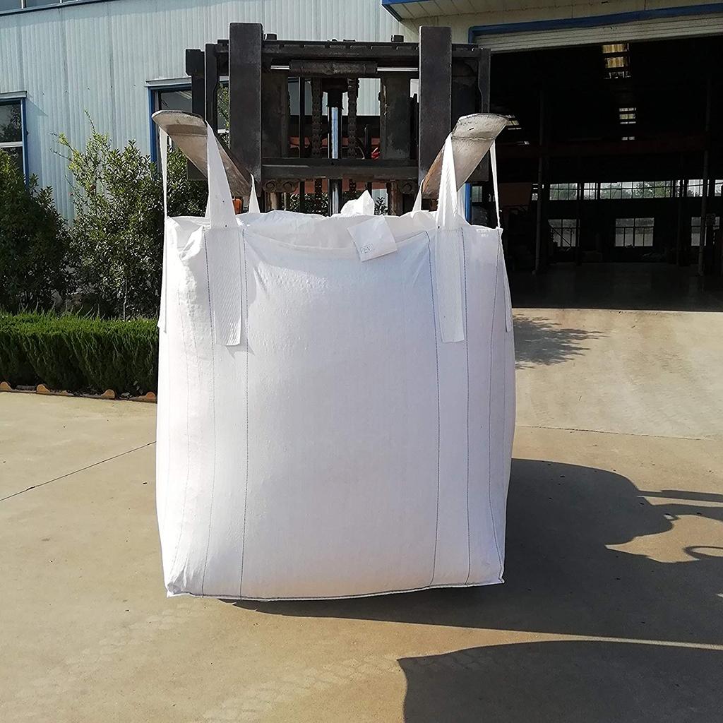 1 Ton FIBC Bulk Bag Builders Bag Waste Rubble Storage Sack with 4 Loops, PP