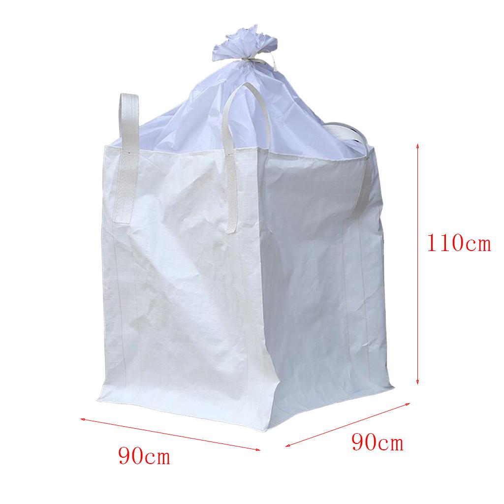 1 Ton FIBC Bulk Bag Builders Bag Waste Rubble Storage Sack with 4 Loops, PP