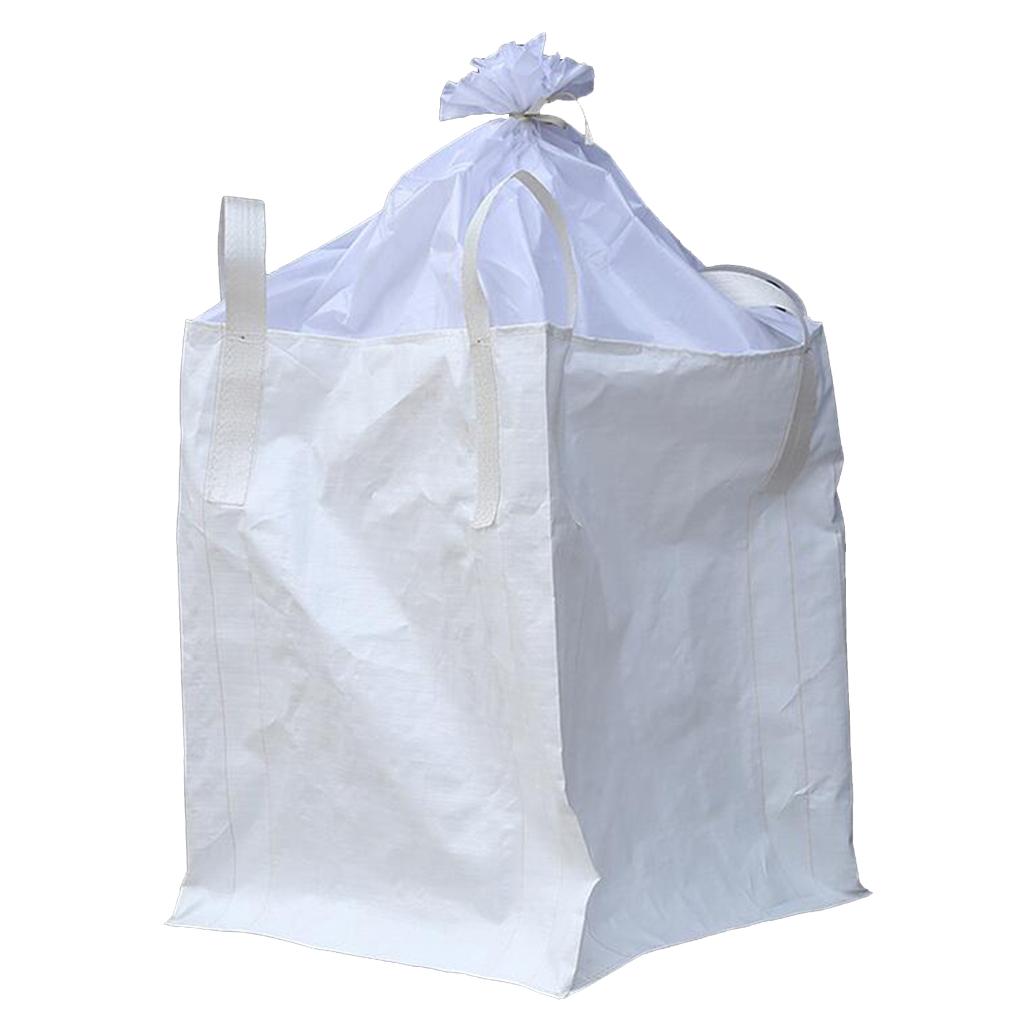 1 Ton FIBC Bulk Bag Builders Bag Waste Rubble Storage Sack with 4 Loops, PP