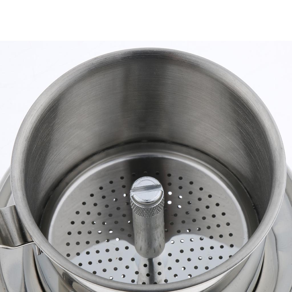 Stainless Steel Portable Coffee Percolator Cup Coffee Brewing Pot