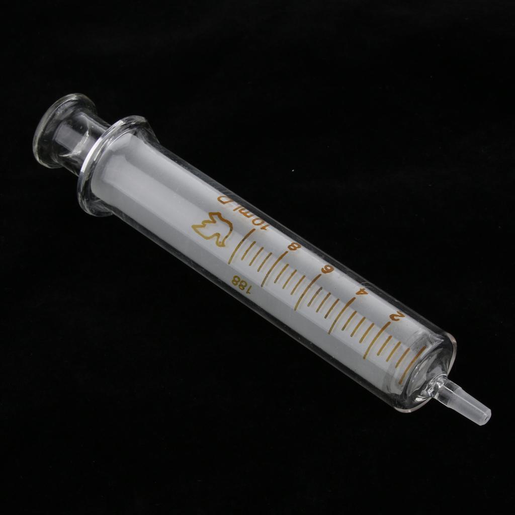 New 10mL Large Diameter Glass Sampler Syringe Scrub Injector(Pack of 10Pcs)