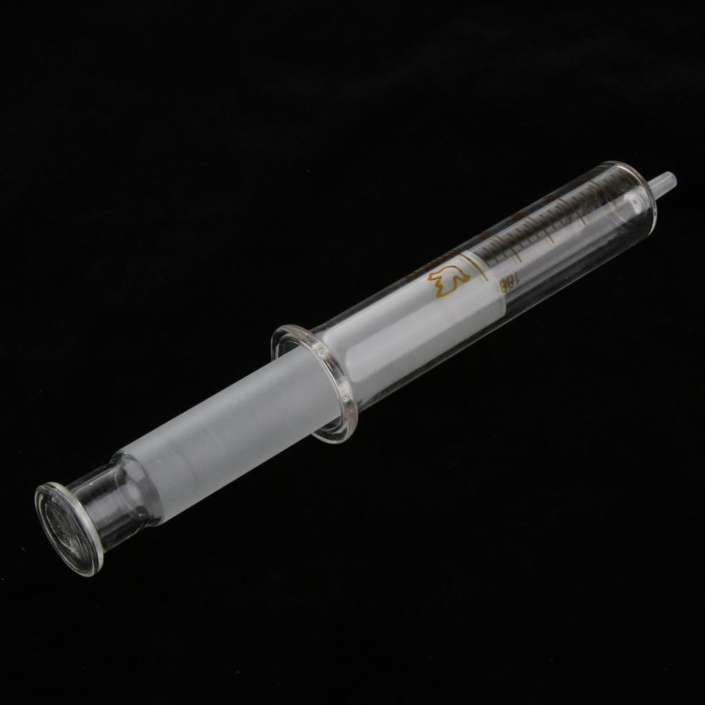 New 10mL Large Diameter Glass Sampler Syringe Scrub Injector(Pack of 10Pcs)