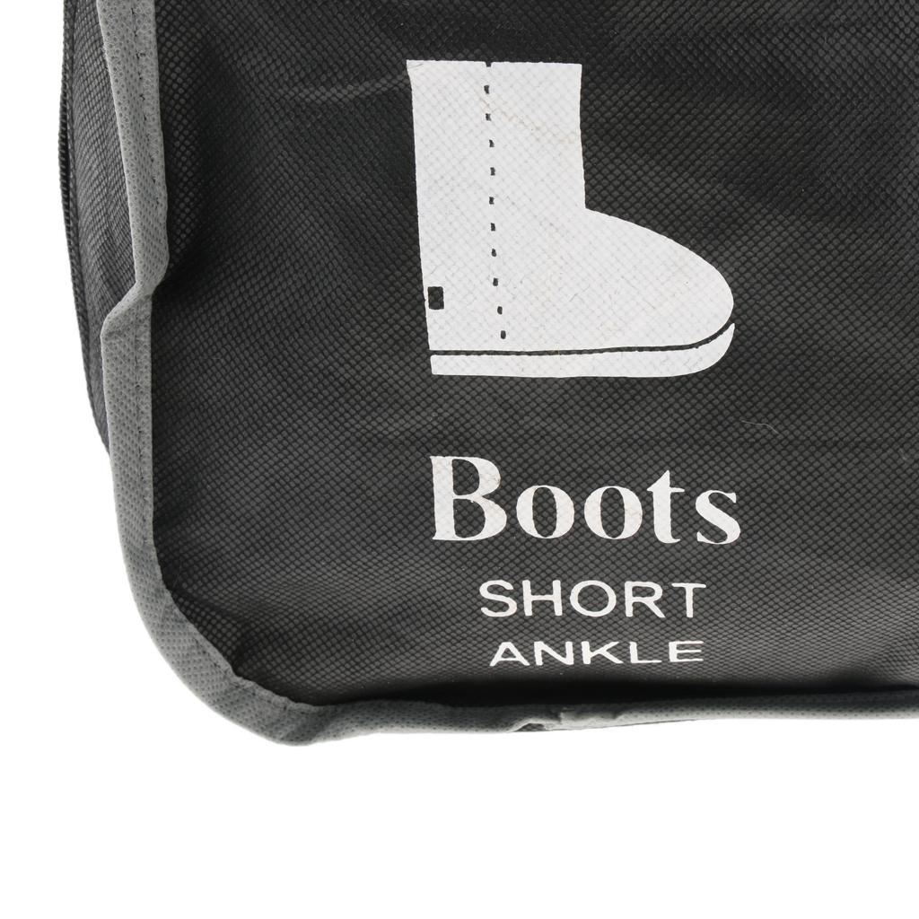 Boots Storage Bag Travel Shoes Dustproof Protector Organizer  Black Short