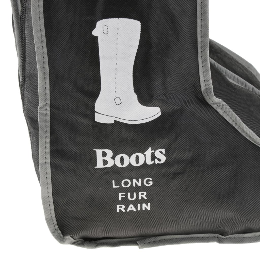 Boots Storage Bag Travel Shoes Dustproof Protector Organizer  Black Long