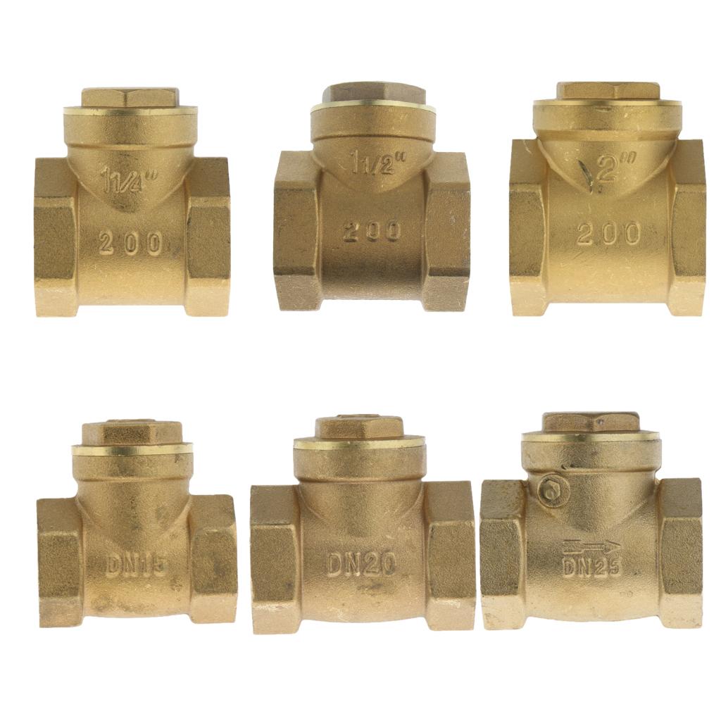 Horizontal Female Thread Brass Single Way Check Valve DN15- 1-2 inch