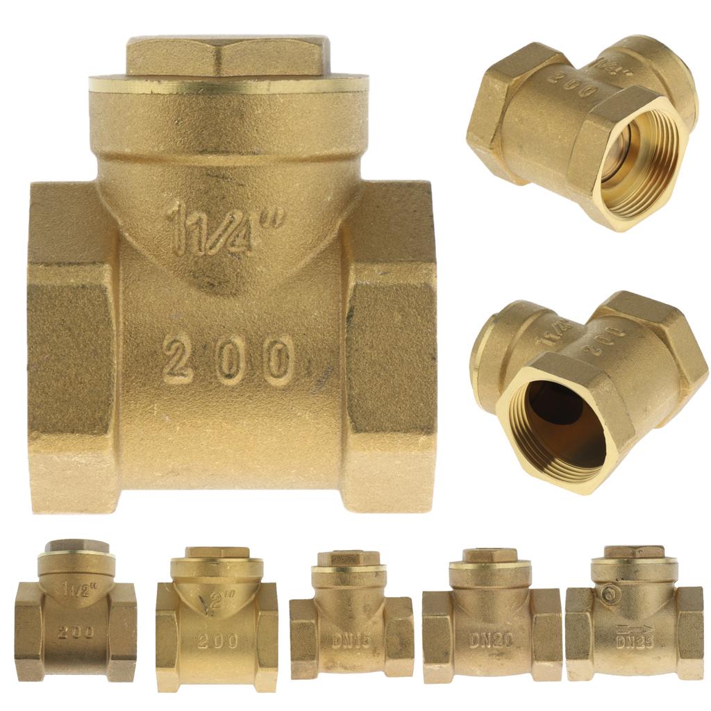 Horizontal Female Thread Brass Single Way Check Valve DN15- 1-2 inch