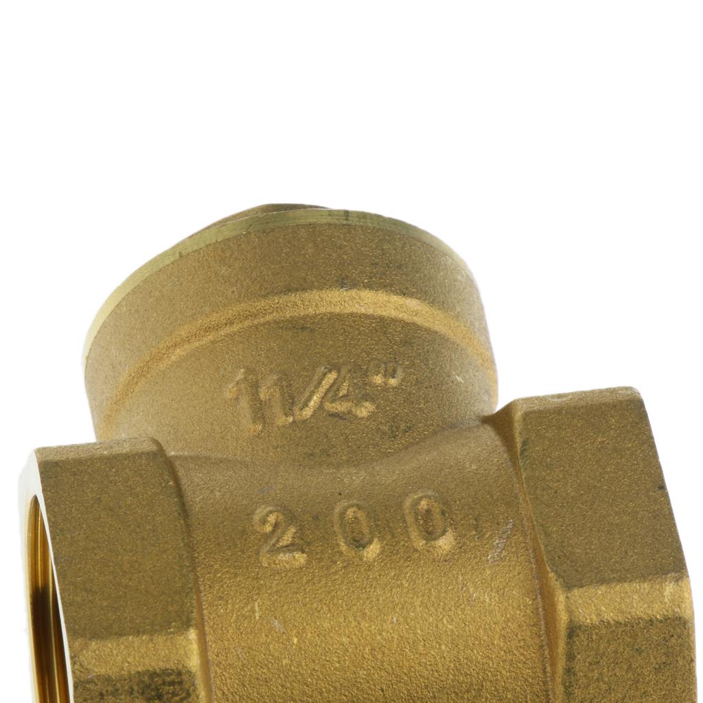 Female Thread Brass Swing Check Valve 1.2 Inch (DN32) - Horizontal One Way Check Valve, Durable