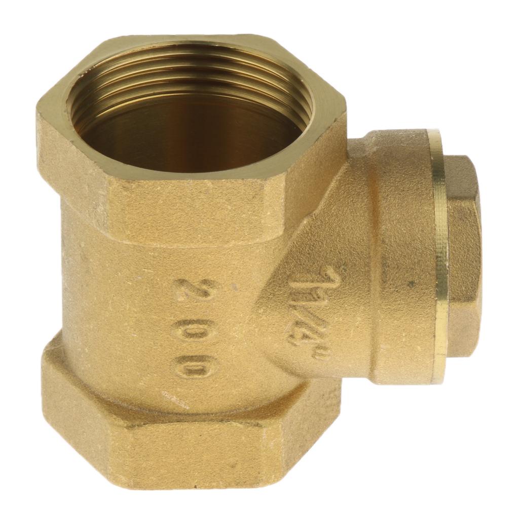 Female Thread Brass Swing Check Valve 1.2 Inch (DN32) - Horizontal One Way Check Valve, Durable