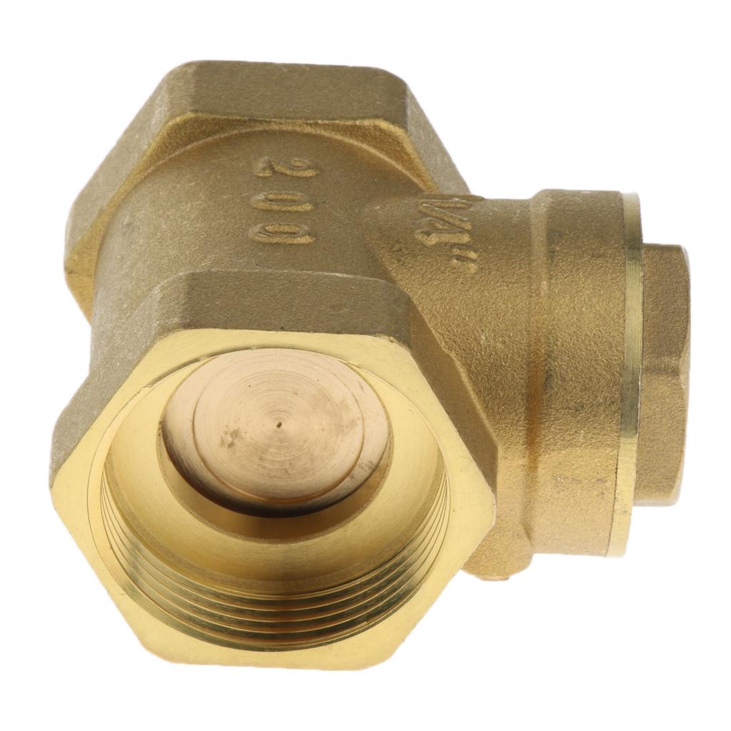 Female Thread Brass Swing Check Valve 1.2 Inch (DN32) - Horizontal One Way Check Valve, Durable