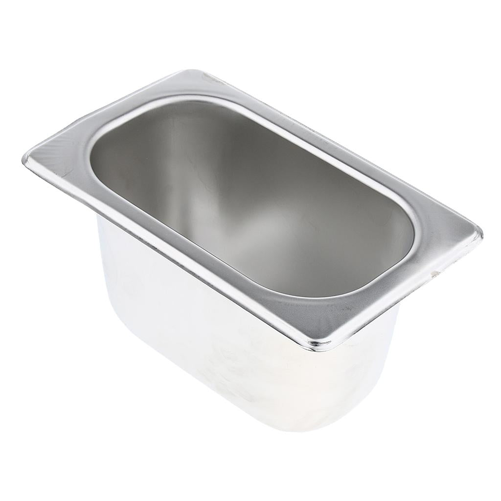 1Pc Special Steam Table Pan 1/9 Size 10cm Deep Stainless Steel