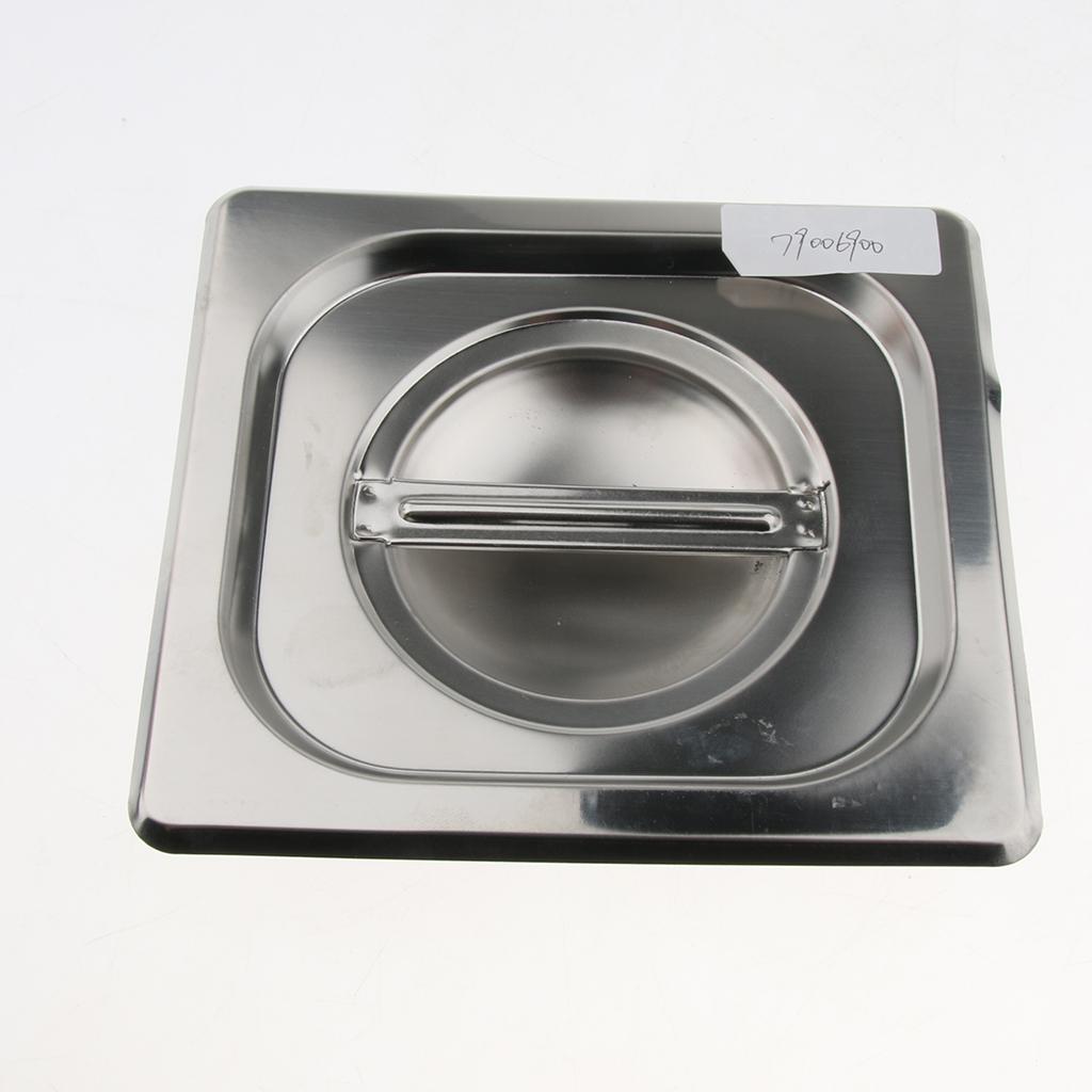 1PC Stainless Steel Lid Solid for 1/6 Size Steam Table Pan