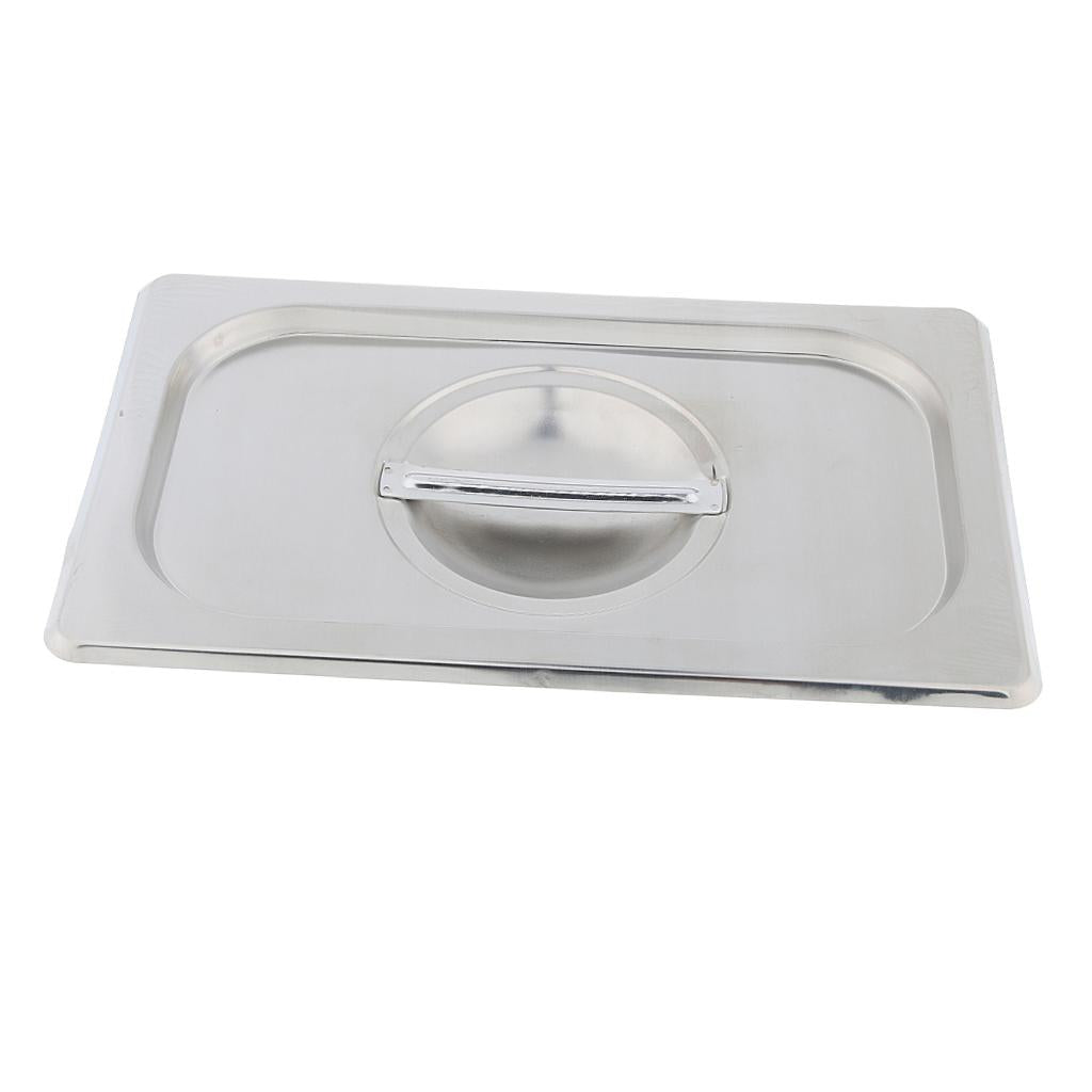 1PC Stainless Steel Lid Solid for 1/4 Size Steam Table Pan