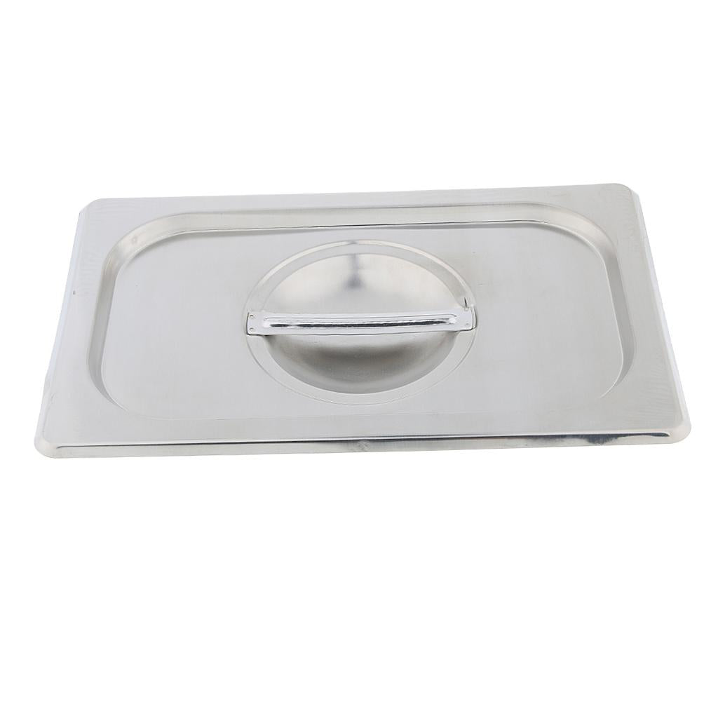 1PC Stainless Steel Lid Solid for 1/4 Size Steam Table Pan