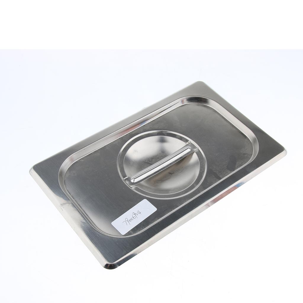 1PC Stainless Steel Lid Solid for 1/4 Size Steam Table Pan