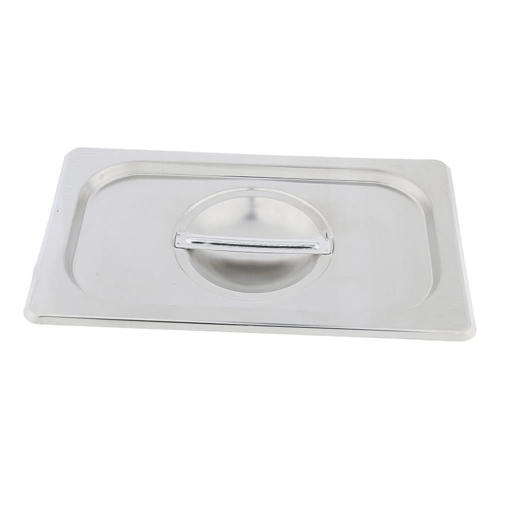 1PC Stainless Steel Lid Solid for 1/3 Size Steam Table Pan