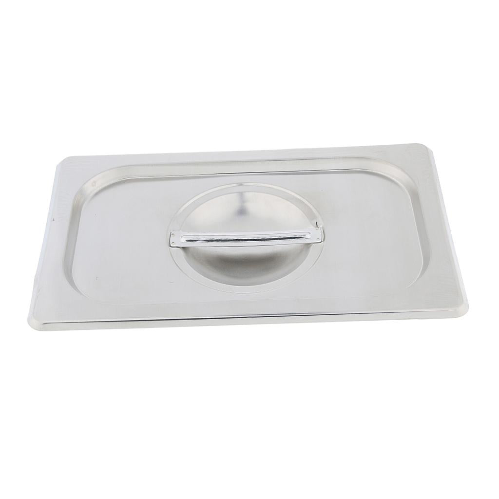 1PC Stainless Steel Lid Solid for 1/3 Size Steam Table Pan