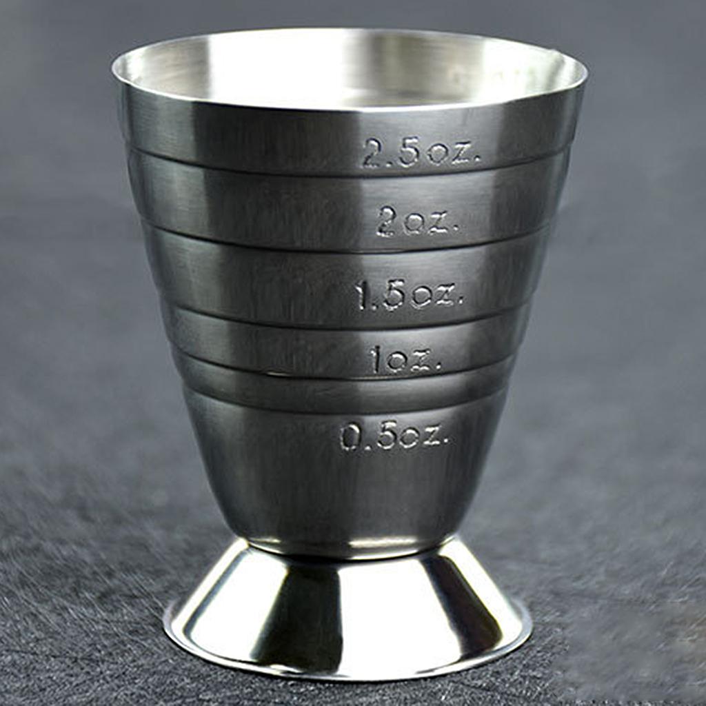 Precise Bar Jigger Stainless Steel Cocktail Measuring Cup 75ml/2.5oz