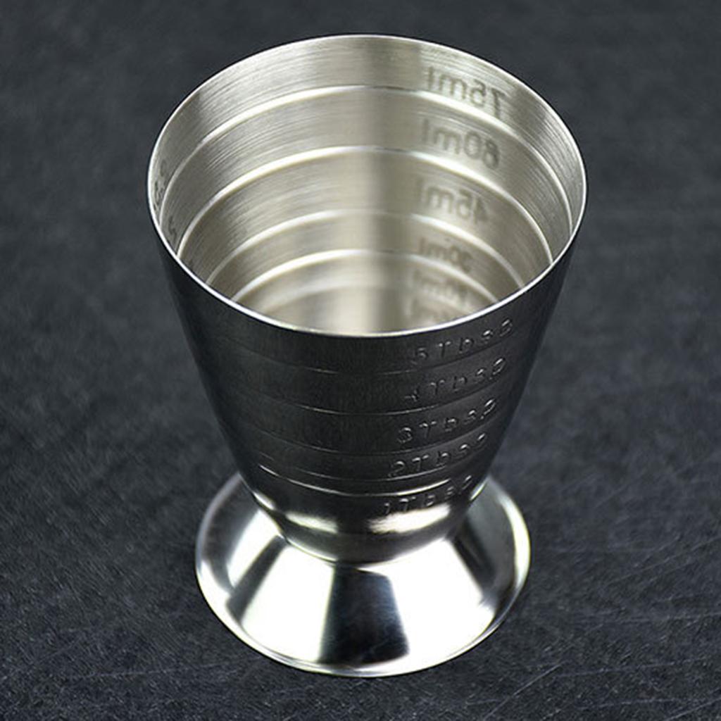 Precise Bar Jigger Stainless Steel Cocktail Measuring Cup 75ml/2.5oz