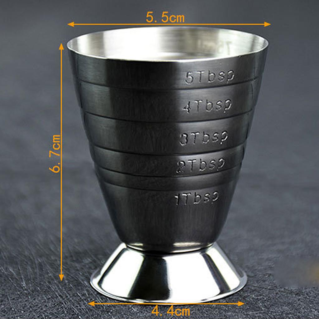 Precise Bar Jigger Stainless Steel Cocktail Measuring Cup 75ml/2.5oz