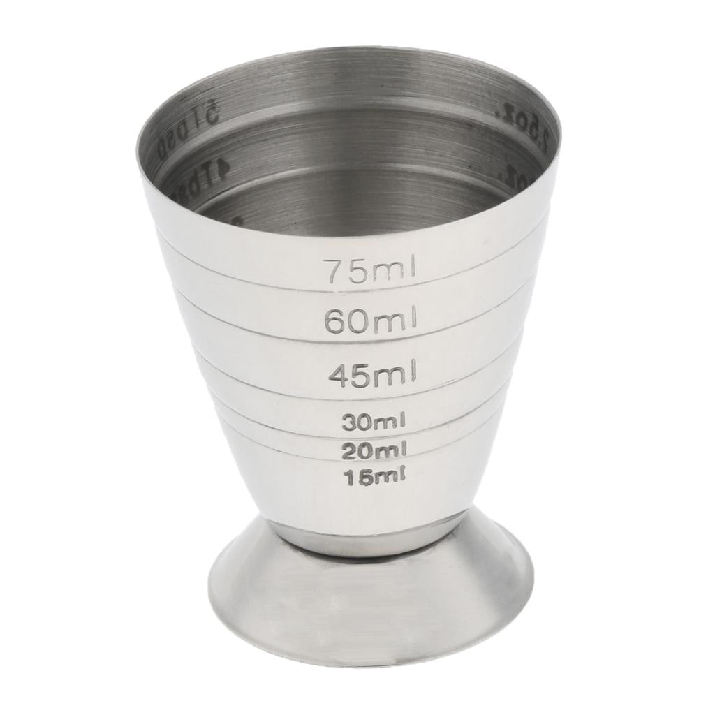 Precise Bar Jigger Stainless Steel Cocktail Measuring Cup 75ml/2.5oz