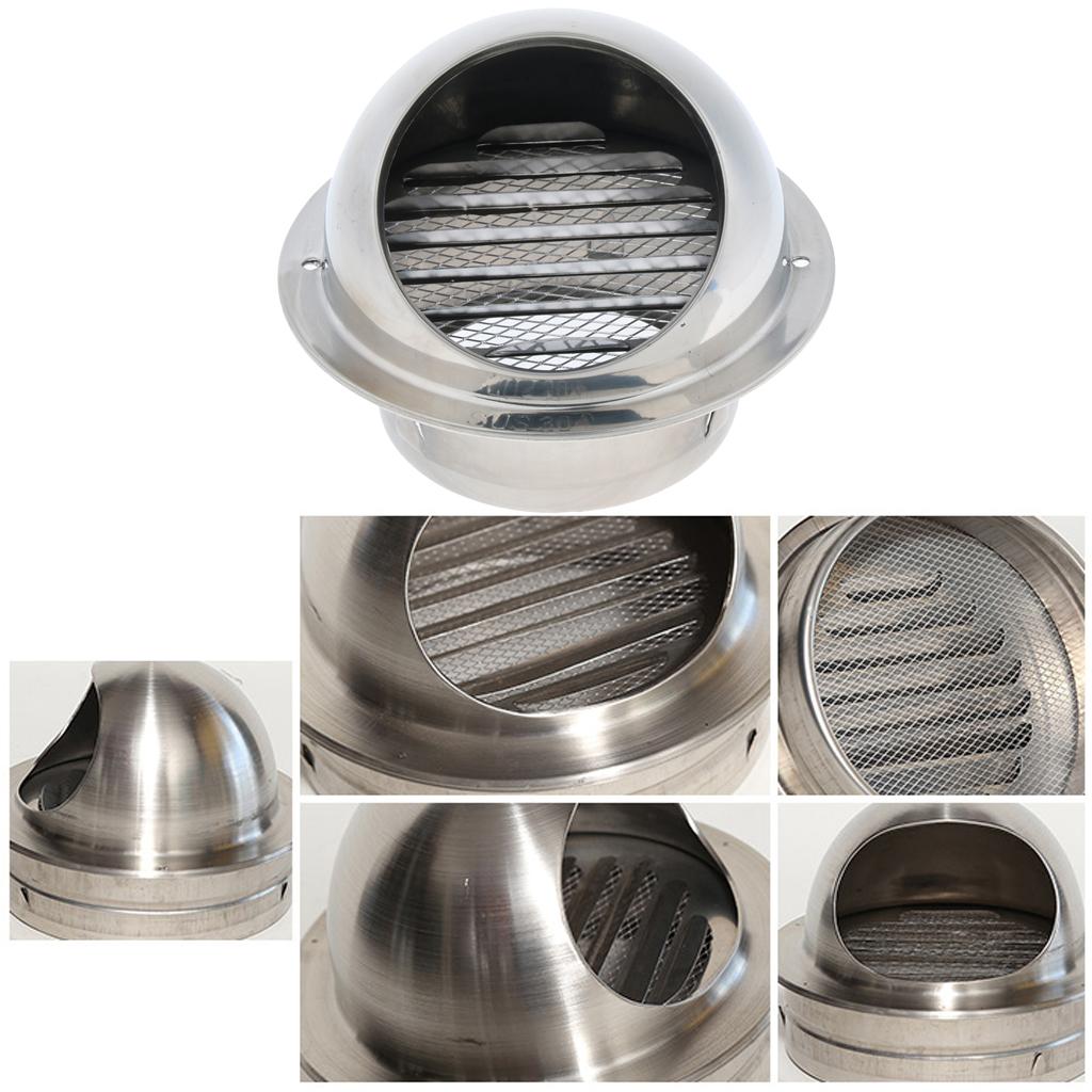 Ball Air Vent Cover Grille Outlet Exhaust Port, Stainless Steel 100mm