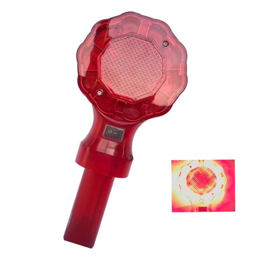 Red Stop Sign With Handle Roadway Display Parking Flashing LED Wand, low power consumption