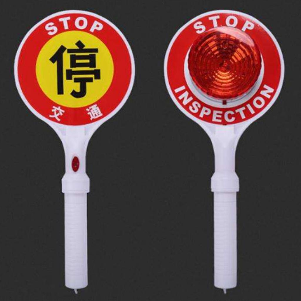 Stop Sign With Handle Roadway Display Parking Flashing LED Wand, low power consumption